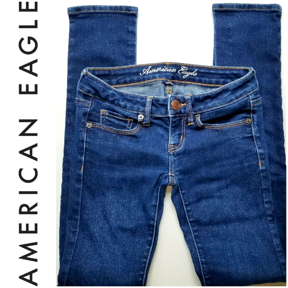 American Eagle Low Rise Skinny Stretch Jeans Sz 0